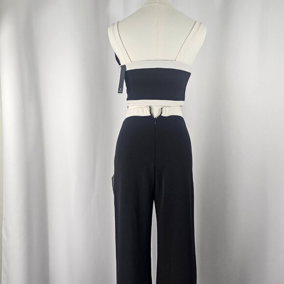 Lulus Women's Black & Ivory Colorblock 2 Piece High Waist Pant Set Size XS NWTF - Picture 8 of 16
